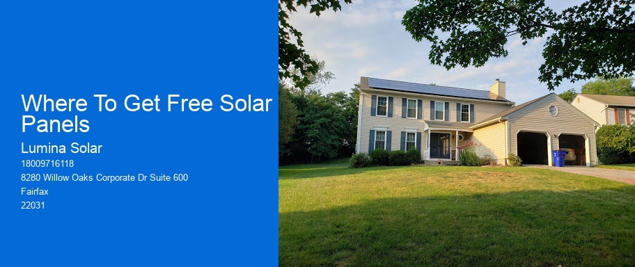 Where To Get Free Solar Panels